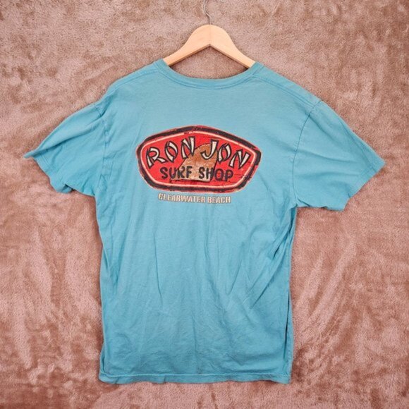Ron Jon Surf Shop Mens T-Shirt Size M Blue Clearwater Beach Florida Short Sleeve - Picture 3 of 10
